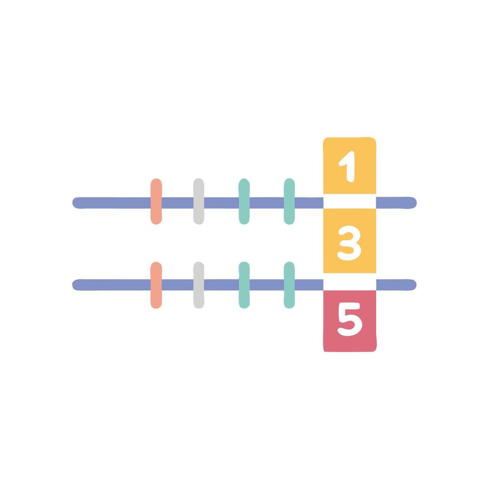 Stylish Number Line Icon Graphic vector