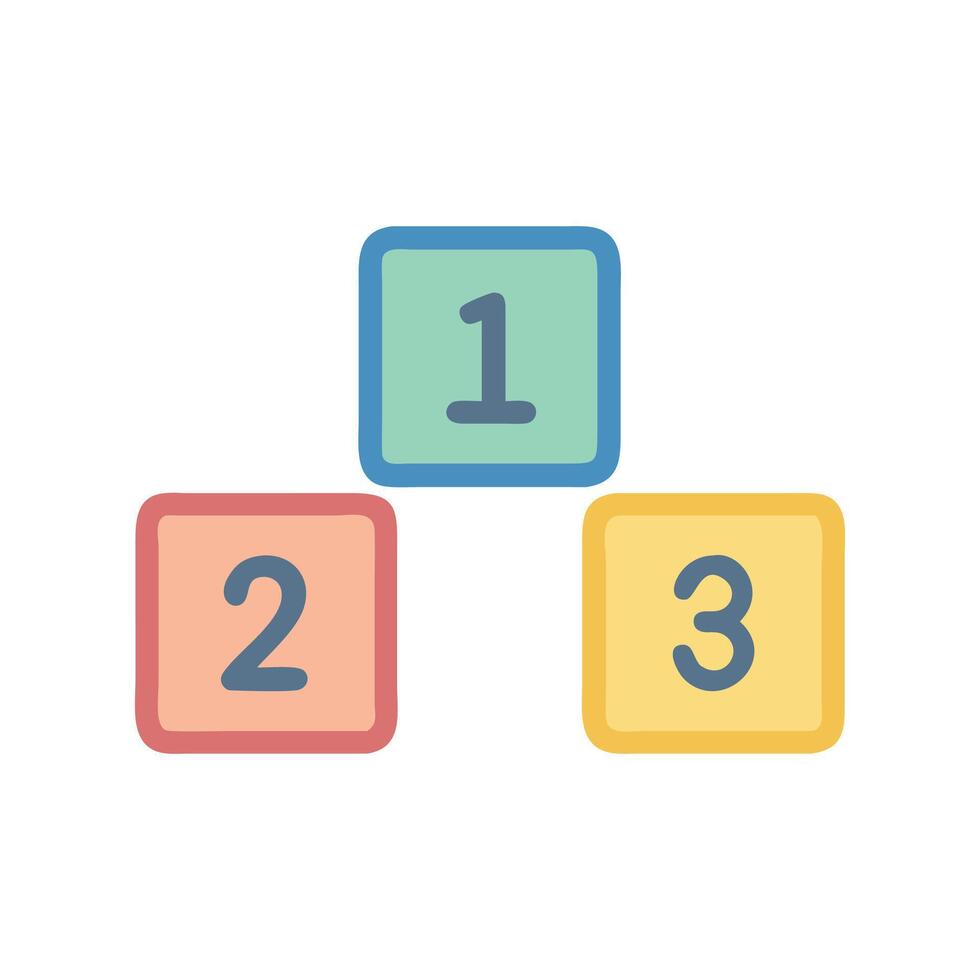 Numbers Icon for Math Education vector