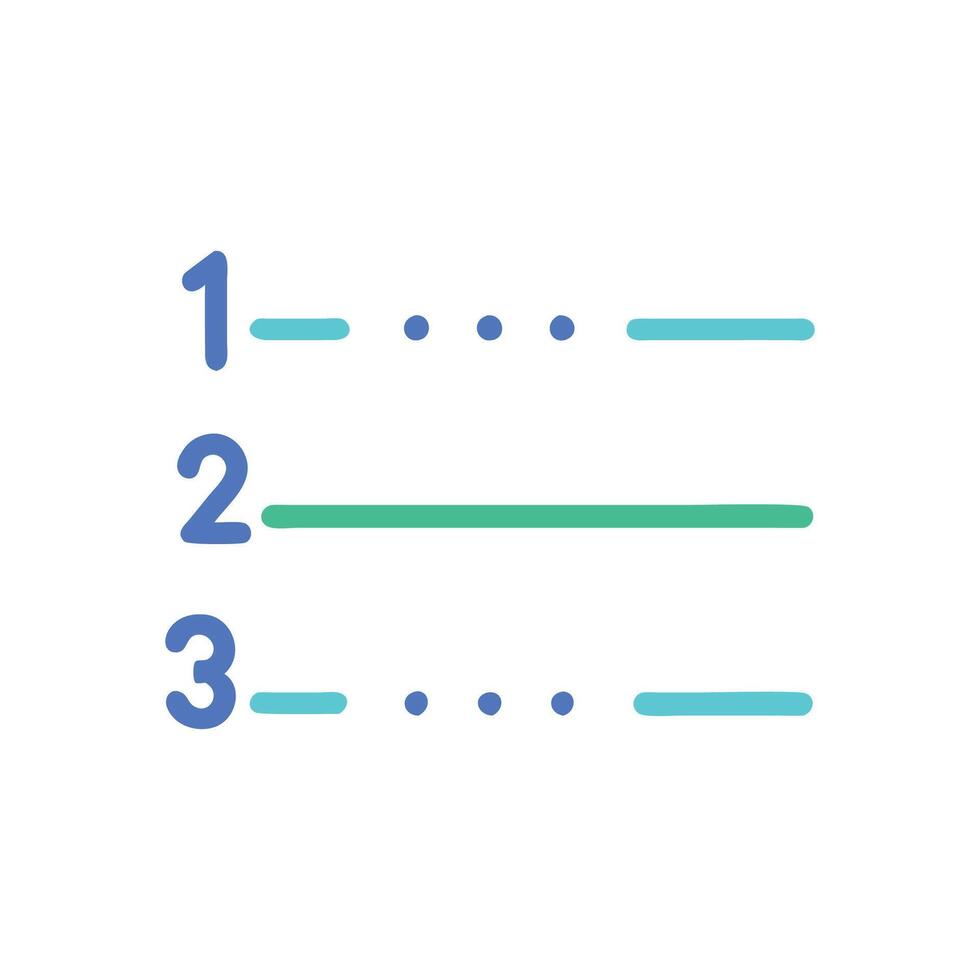 Modern Illustration of Number Line vector