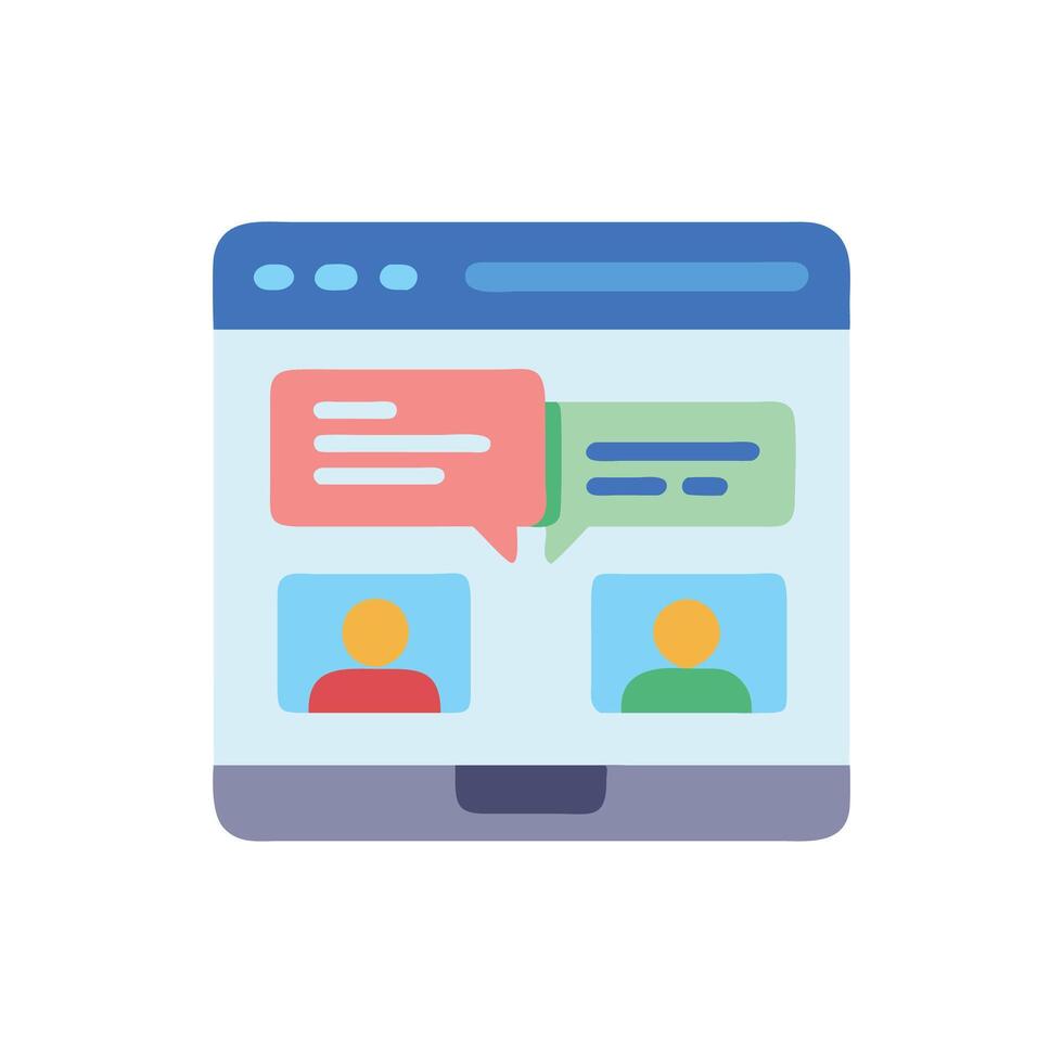 Engaging Online Forum Interaction Icon vector