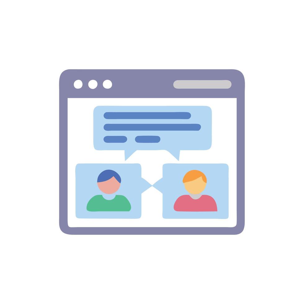 Dynamic Online Forum Engagement Design vector