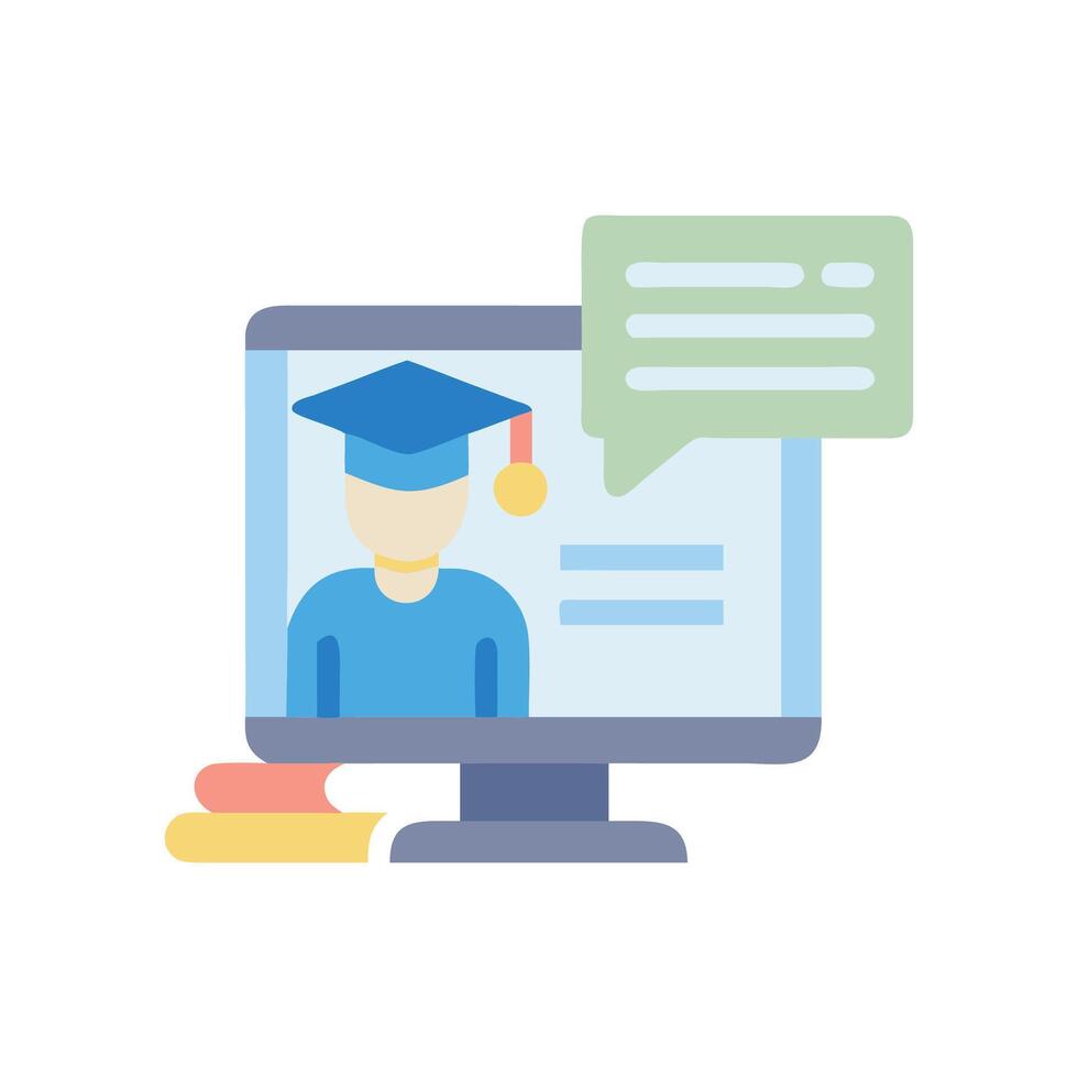 Creative Online Learning Experience Icon vector