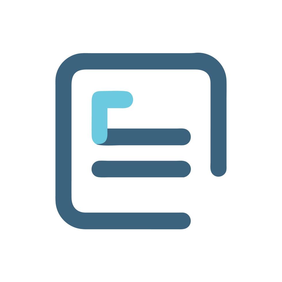 Structured Paragraph Text Representation Icon vector
