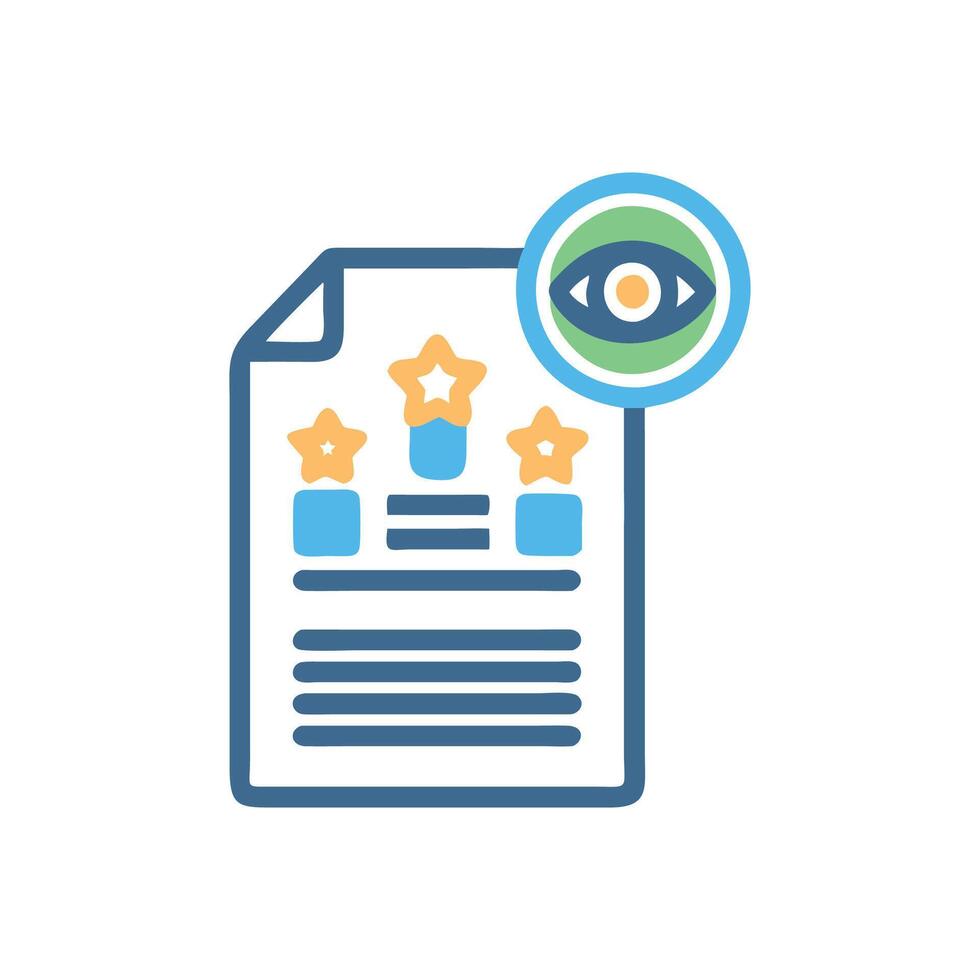 Structured Peer Review Process Icon vector