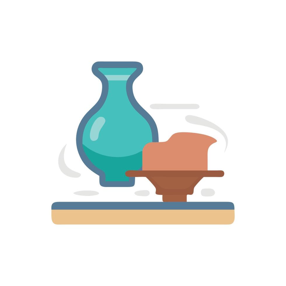 Stylish Pottery Design Icon vector