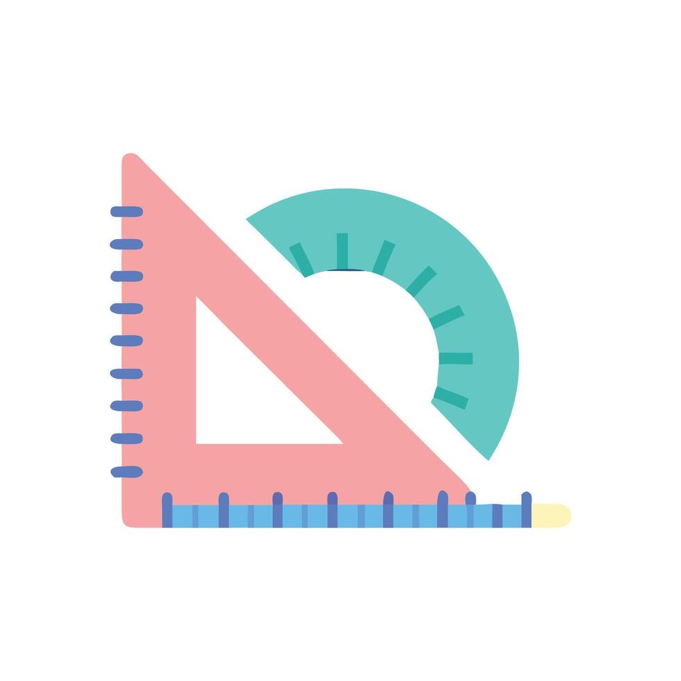 Dynamic Protractor Measurement Illustration vector
