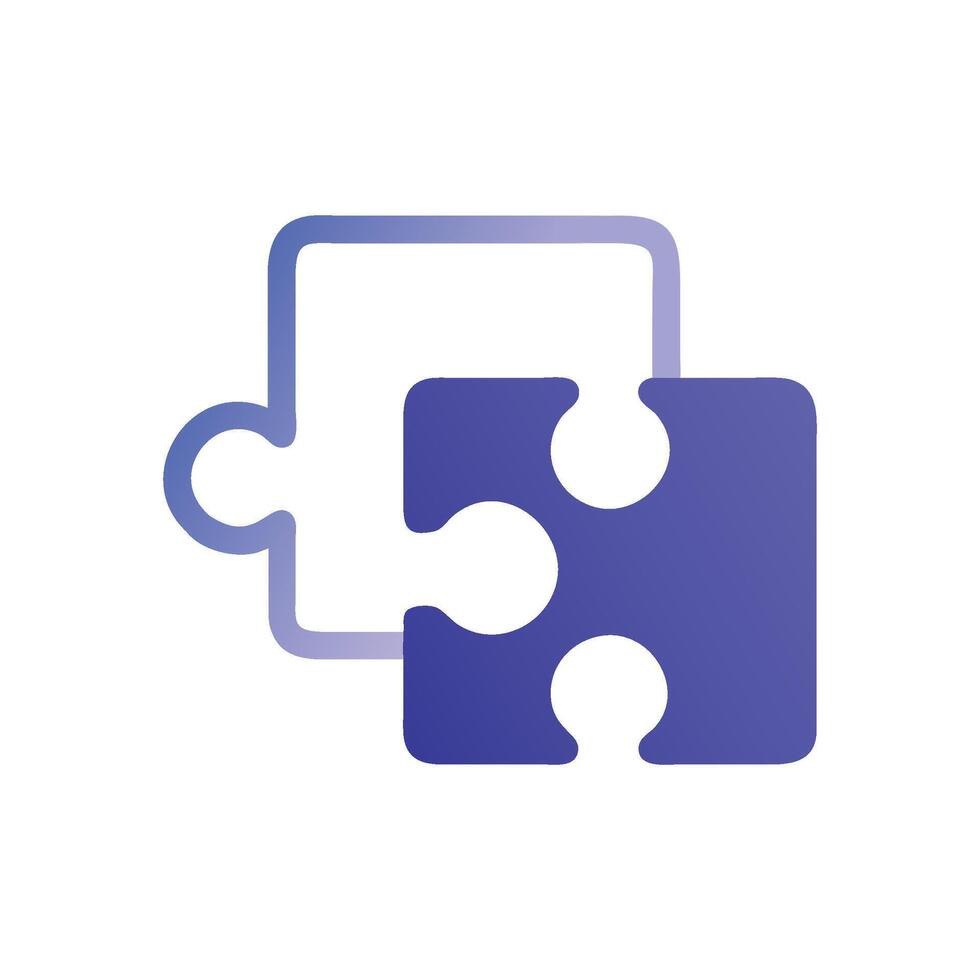 Essential Puzzle Piece Icon for Learning vector