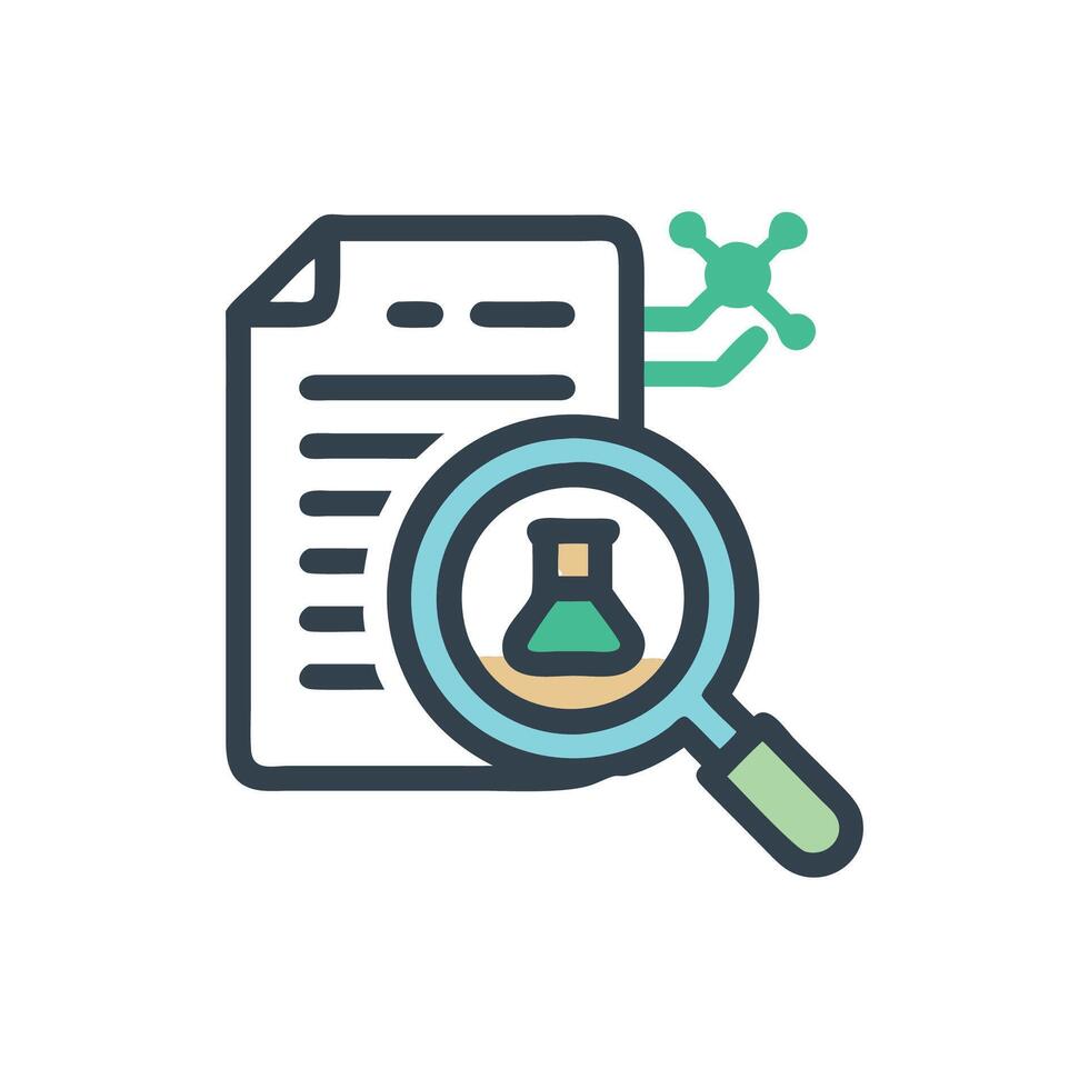Stylish Research Icon for Educational Use vector