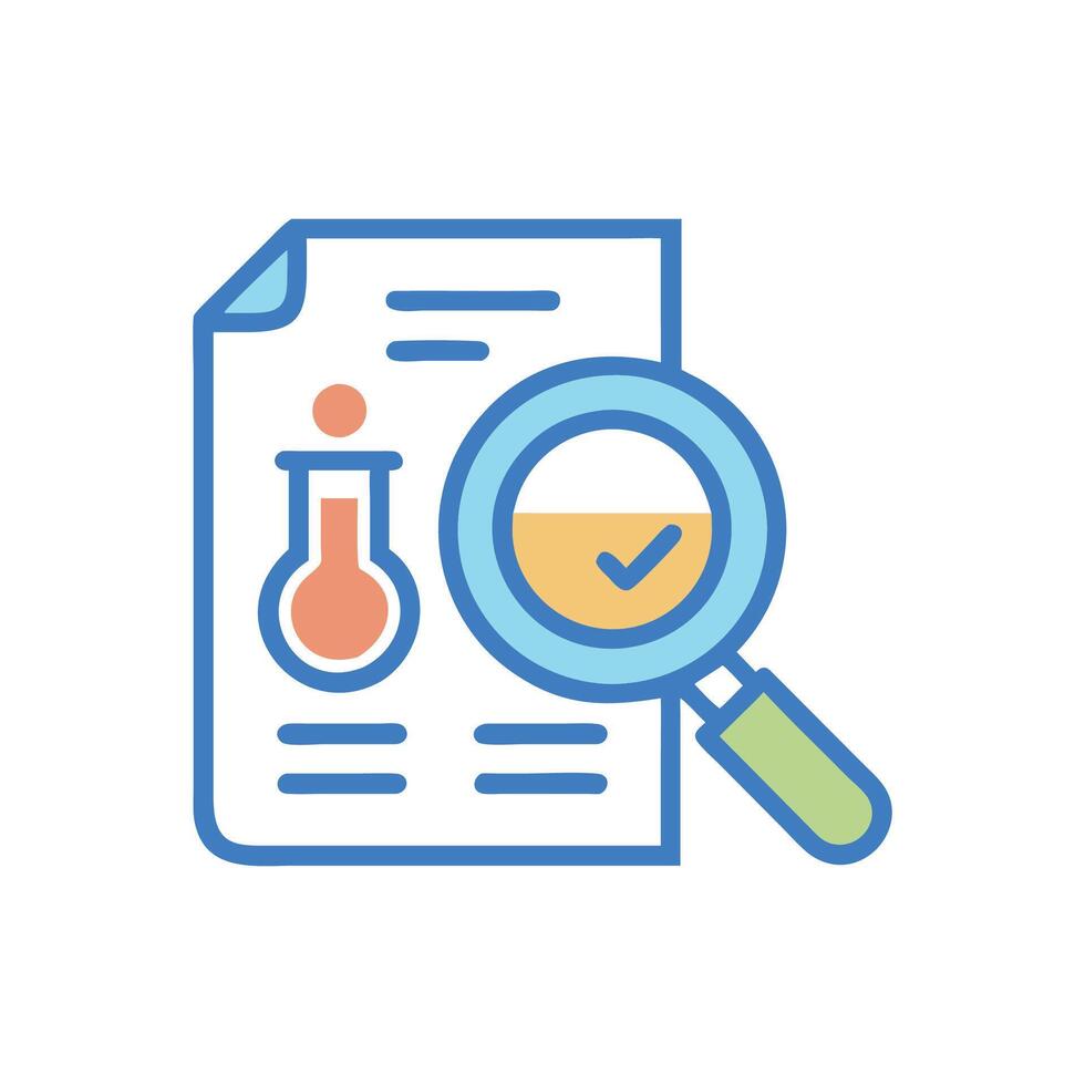 Innovative Research Icon for Scientific Studies vector