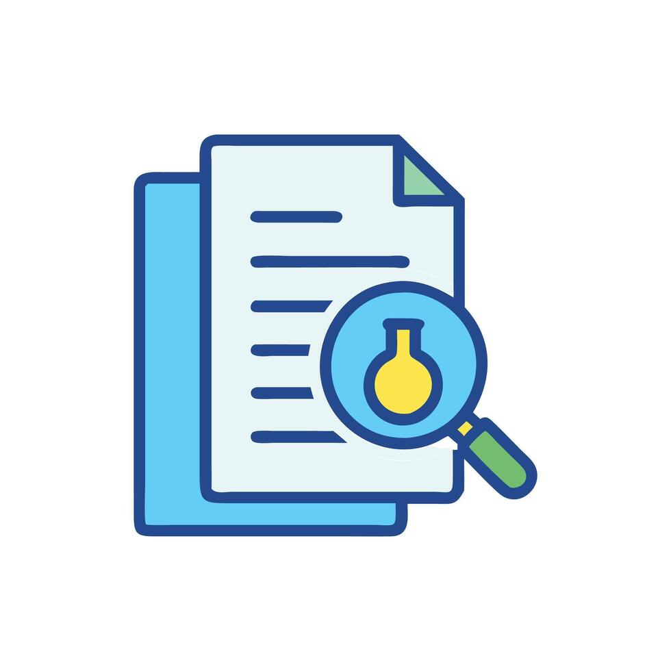 Stylish Research Paper Icon for Students vector