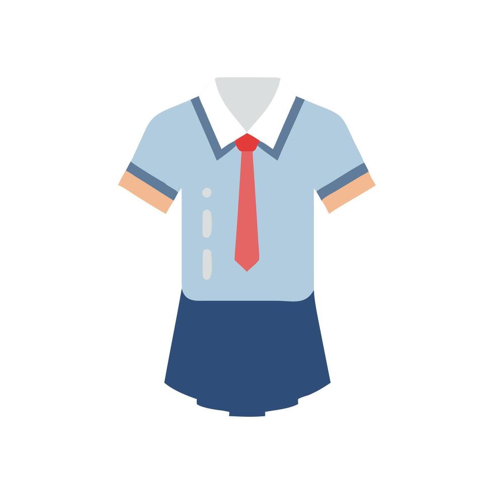 Modern School Uniform Icon for Learning vector