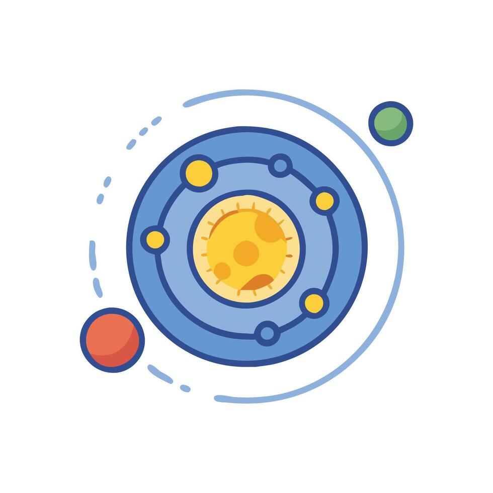 Engaging Solar System Icon for Classroom Activities vector