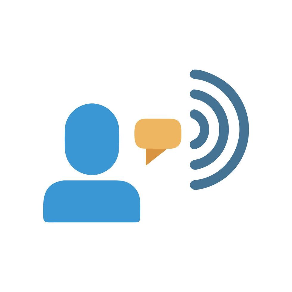 Dynamic Speaking Icon for Public Speaking vector