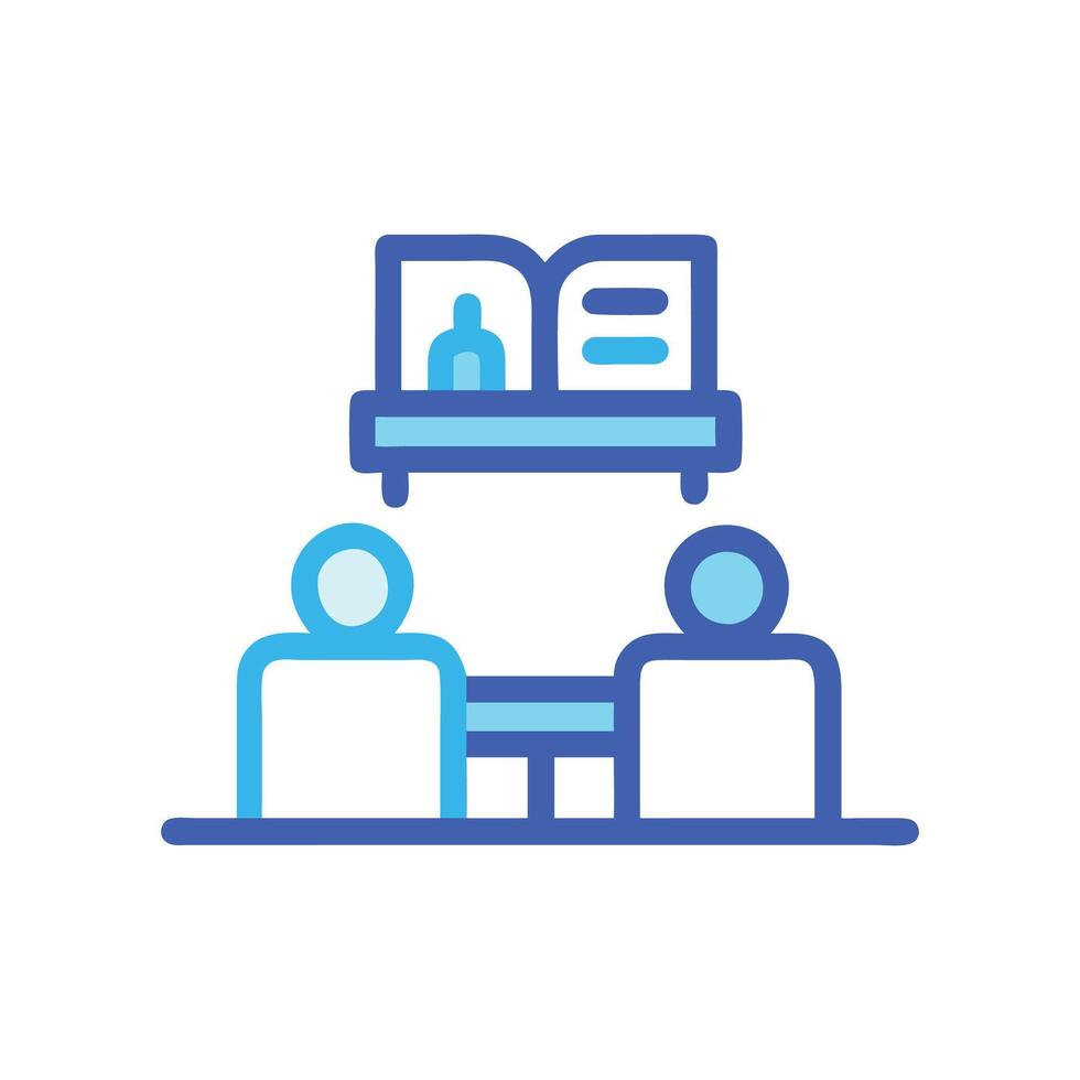 Dynamic Student Lounge Icon for Study Time vector