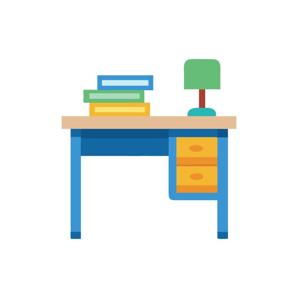 Engaging Study Desk Icon for Academic Activities vector