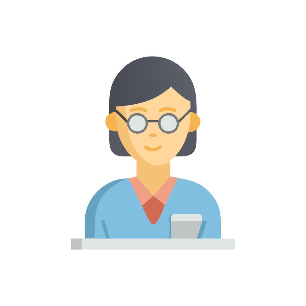 Dynamic Teacher Icon for Educational Use vector