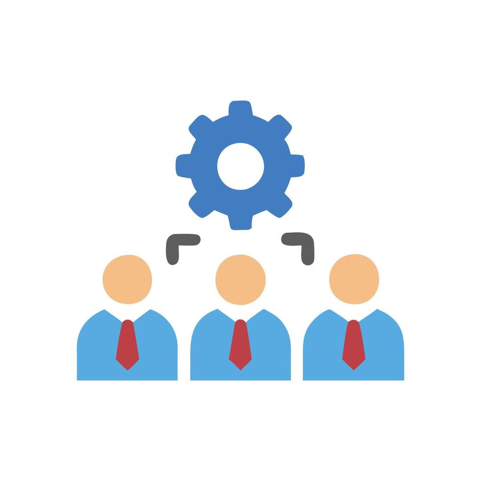 Dynamic Teamwork Icon for Collaborative Projects vector