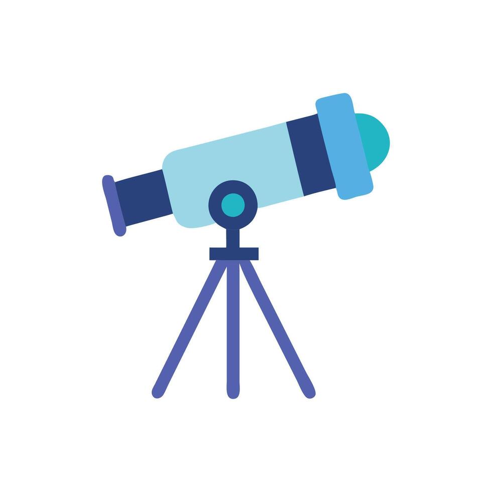 Colorful Telescope Icon for Educational Use vector