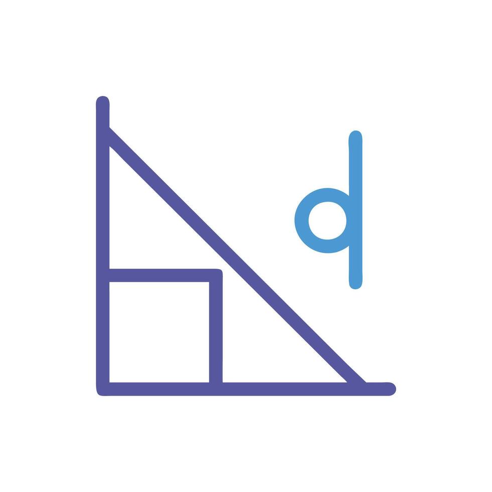 Stylish Trigonometry Icon for Math Projects vector