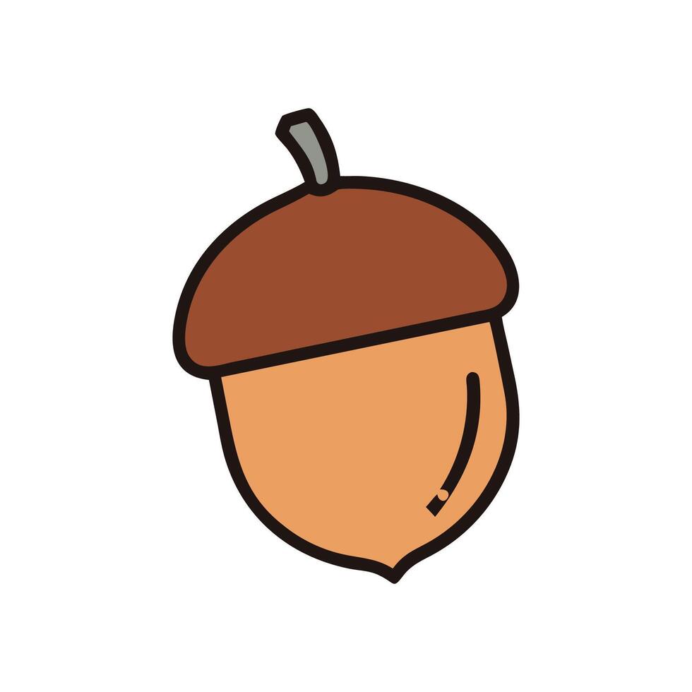Stylish Acorn Illustration for Autumn Themes vector