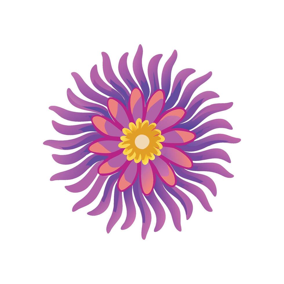 Colorful Anemone Illustration for Ocean Lovers vector