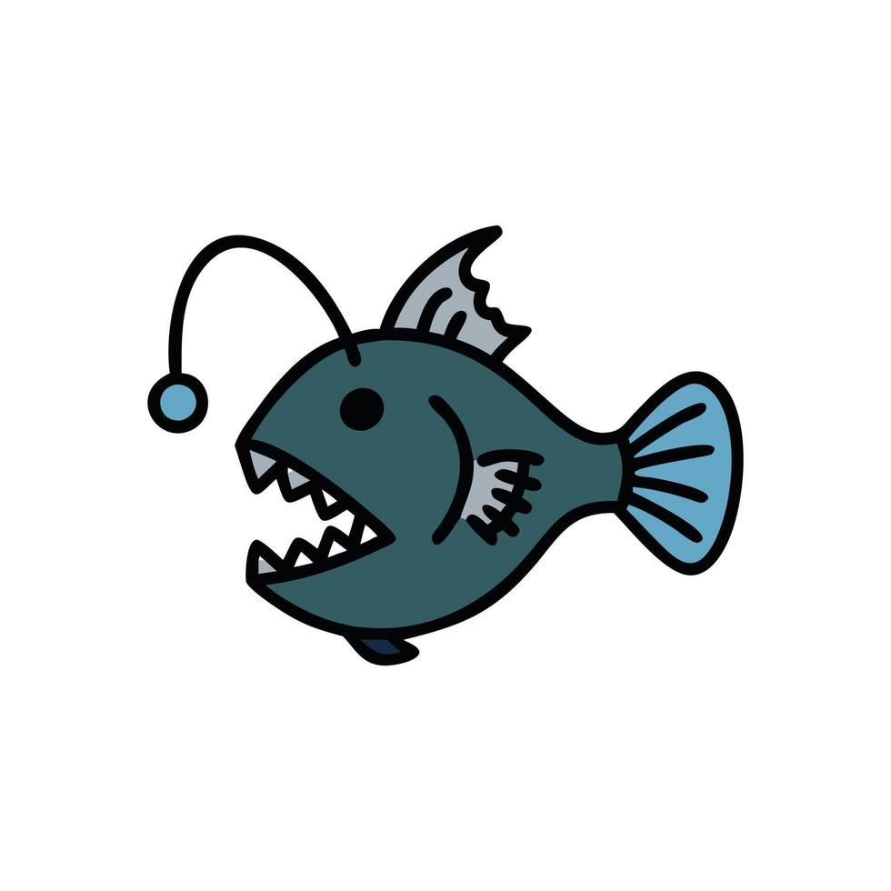 Striking Anglerfish Design for Aquatic Themes vector