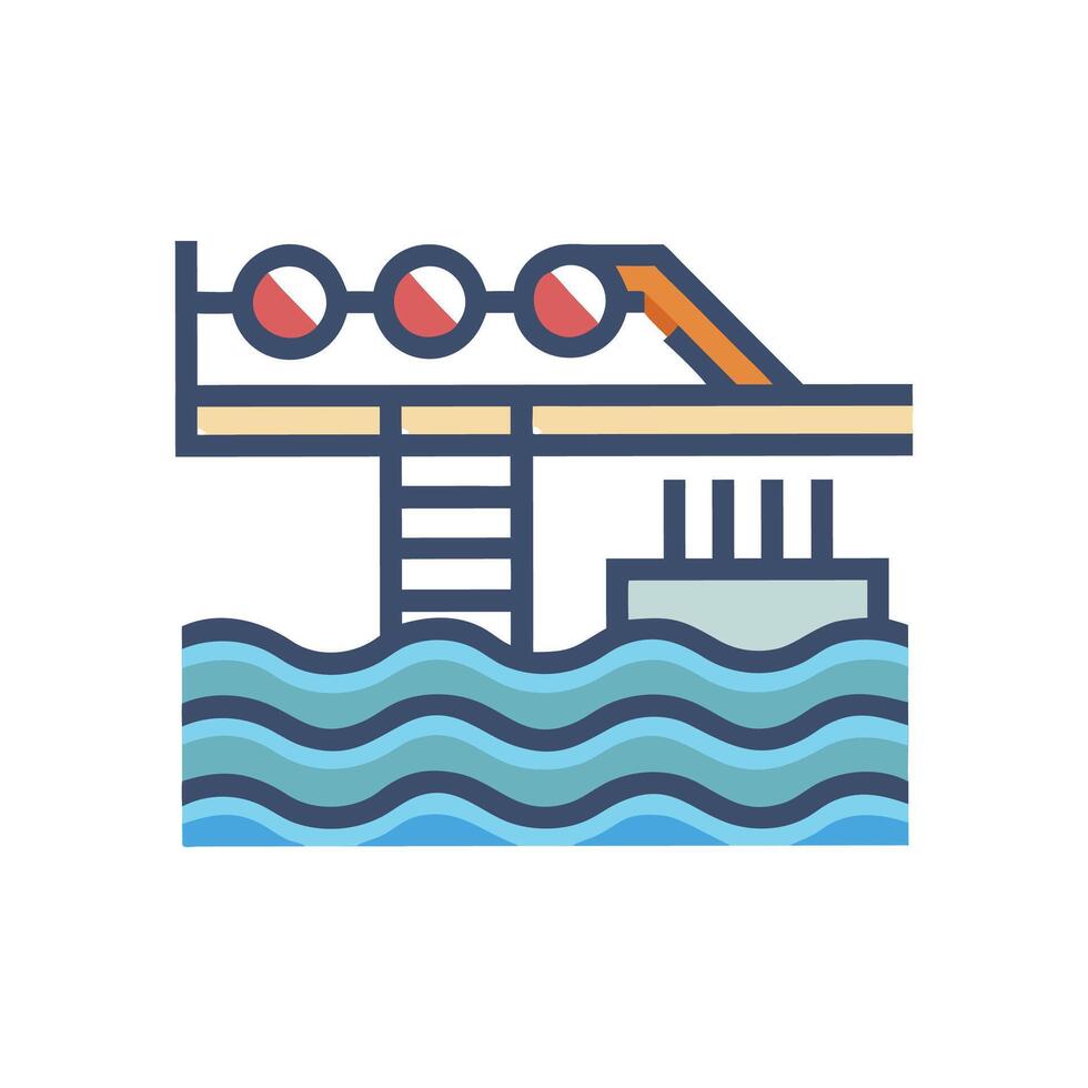 Stylish Aquatic Center Illustration for Community Fun vector