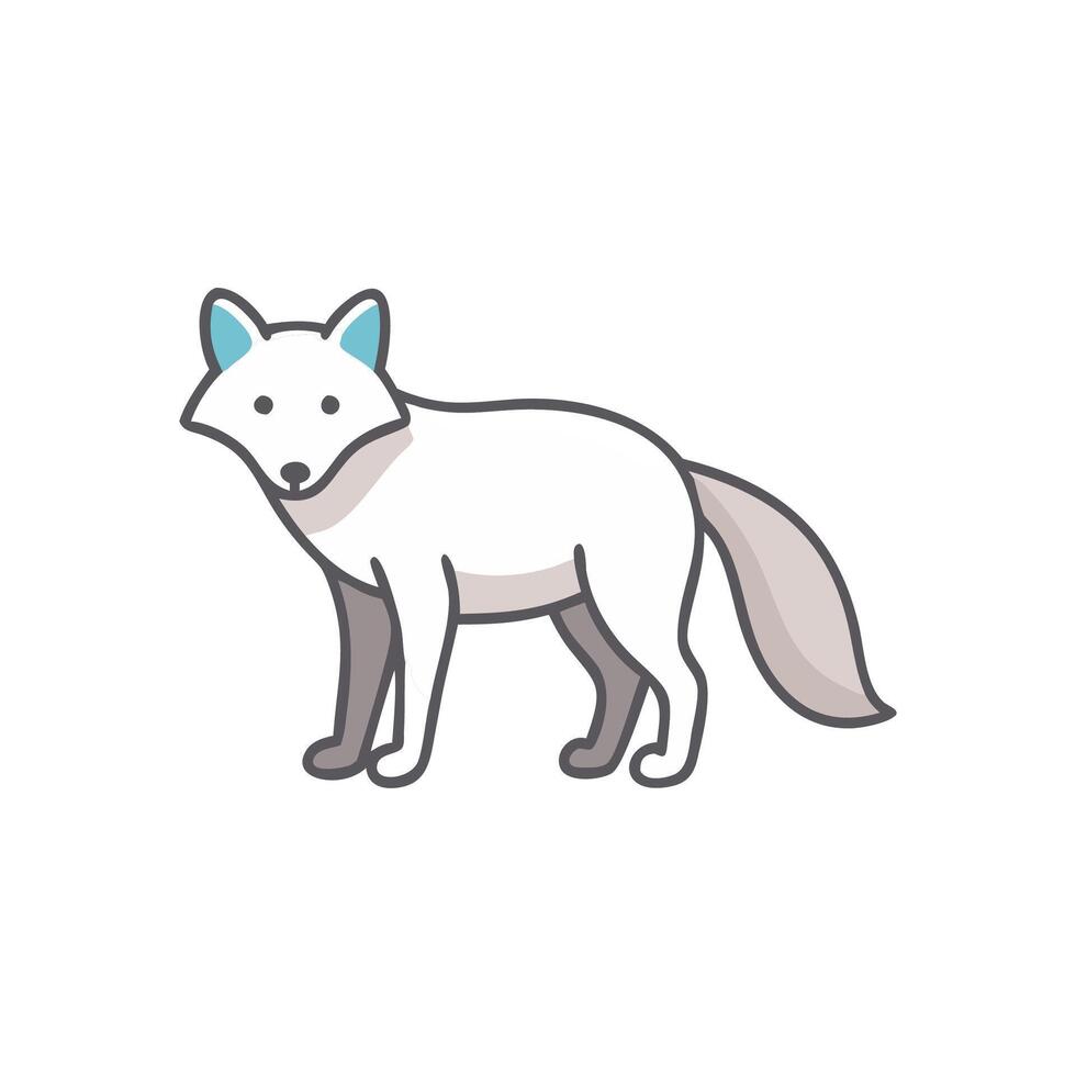Elegant Arctic Fox Artwork for Nature Projects vector