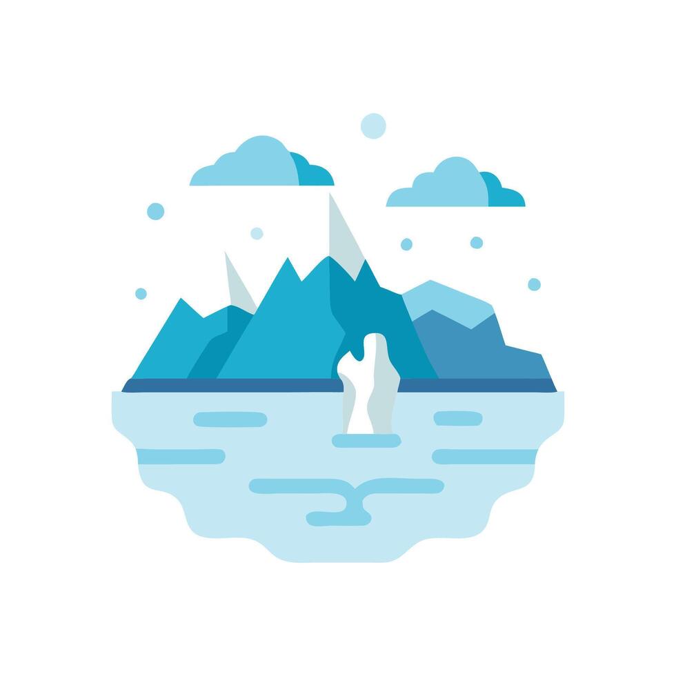 Breathtaking Arctic Landscape Artwork for Eco Projects vector