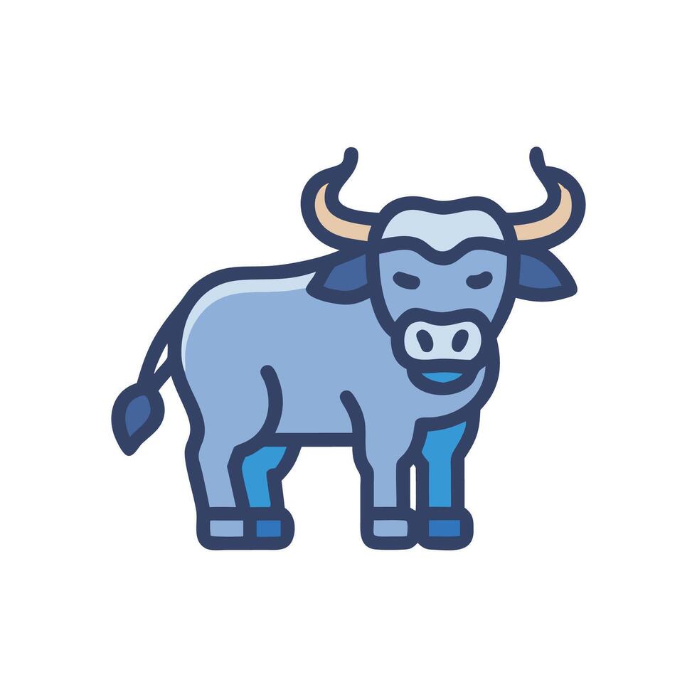 Elegant Buffalo for EcoFriendly Designs vector