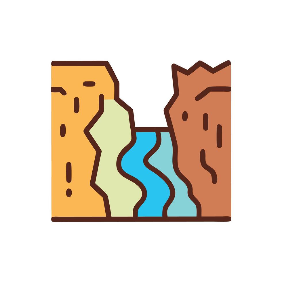 Majestic Canyon Illustration for Nature Projects vector