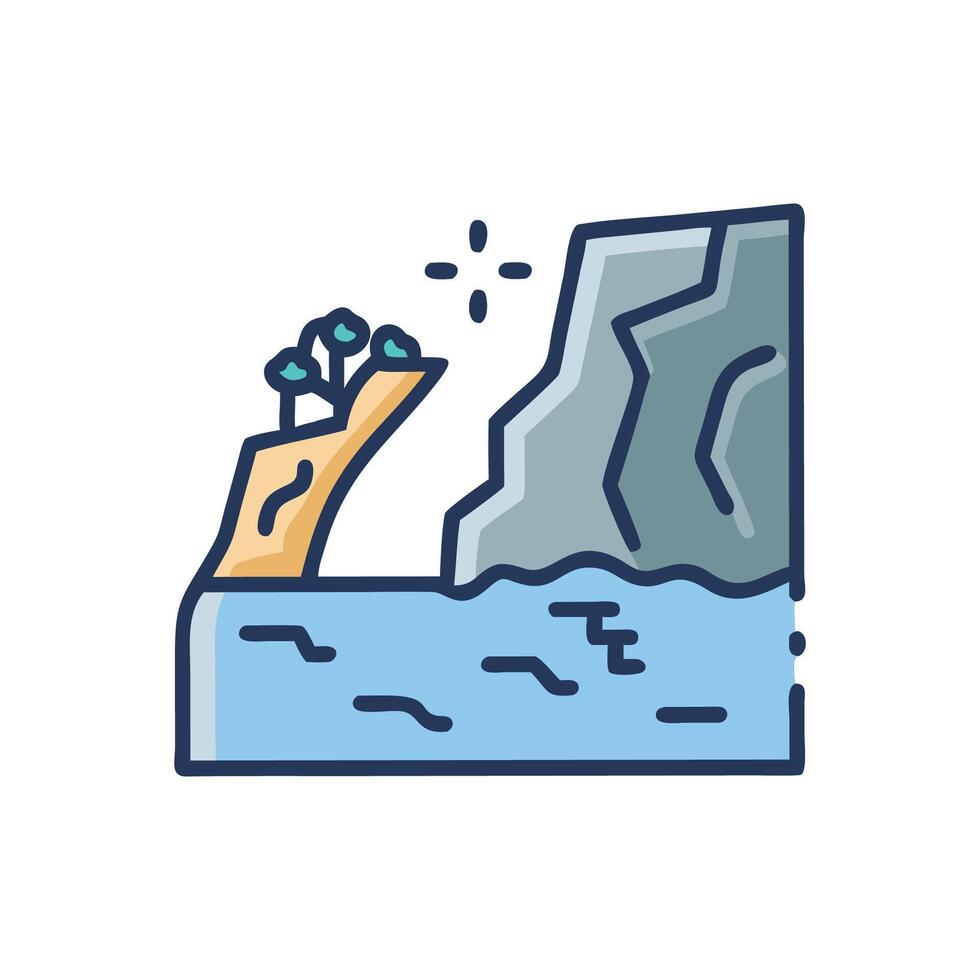 Majestic Cliff Artwork for Outdoor Projects vector