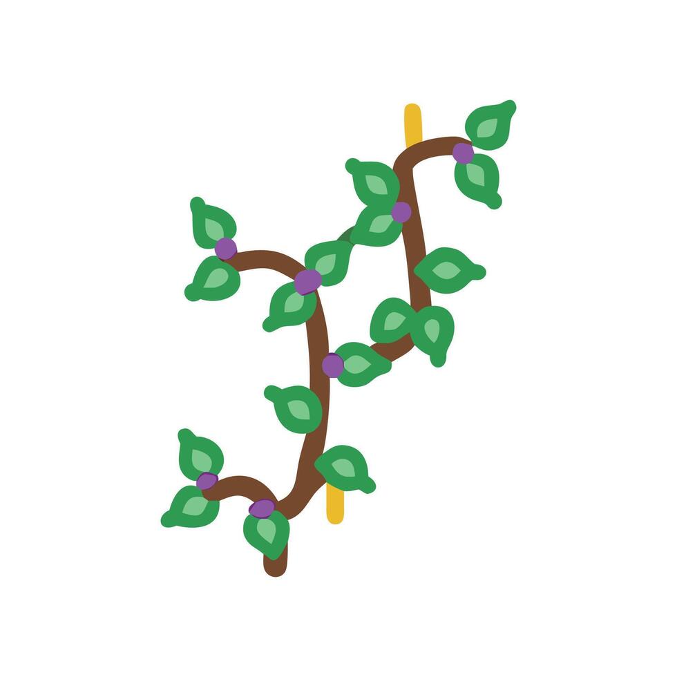 Graceful Climbing Vine Illustration for Nature Projects vector