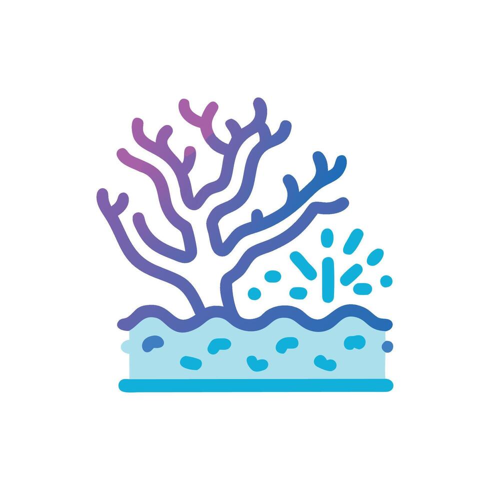 Elegant Coral Bleaching Design for Marine Conservation vector