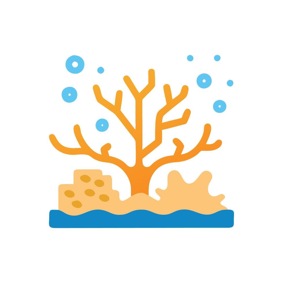Beautiful Coral Bleaching for EcoFriendly Awareness vector