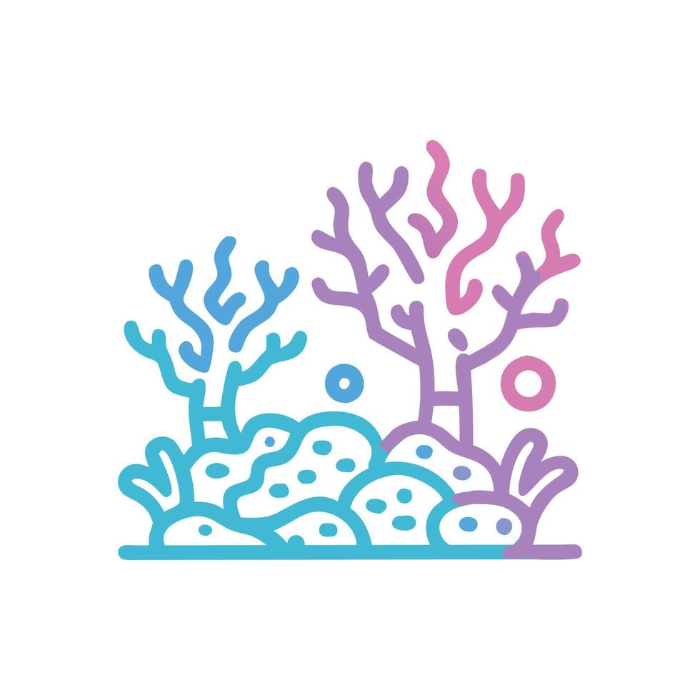 Artistic Coral Reef Design for Marine Life vector