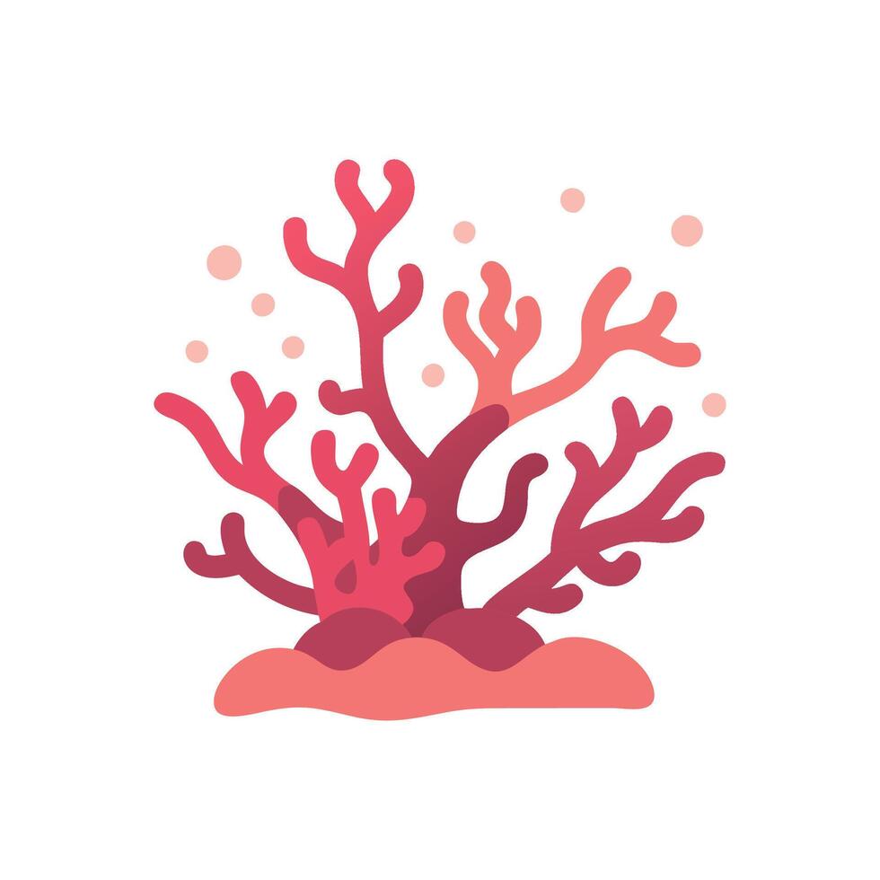 a coral reef icon on a white background vector