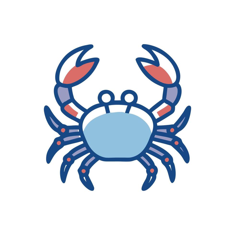Charming Crab Illustration for Beach Lovers vector