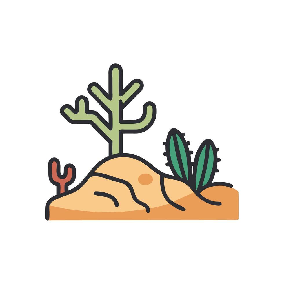 Vibrant Desert Plant Artwork for Nature Lovers vector
