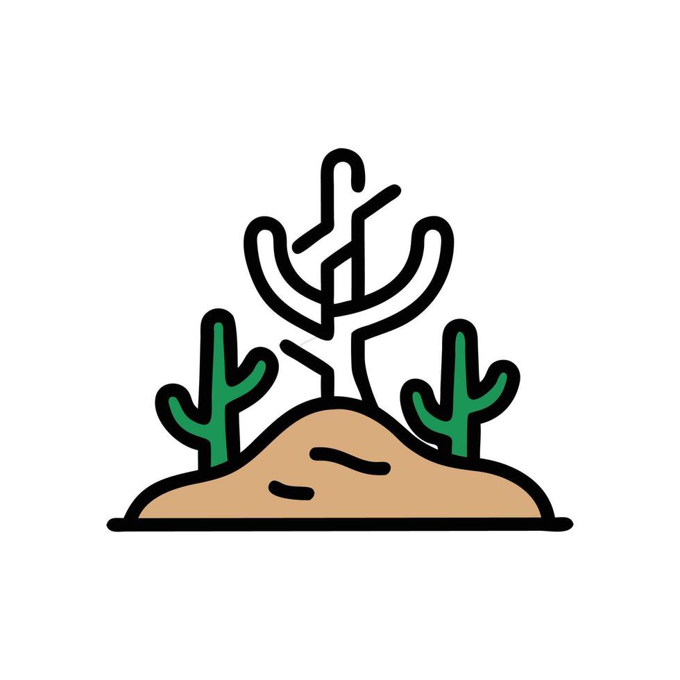 Artistic Desert Plant Illustration for Eco Projects vector