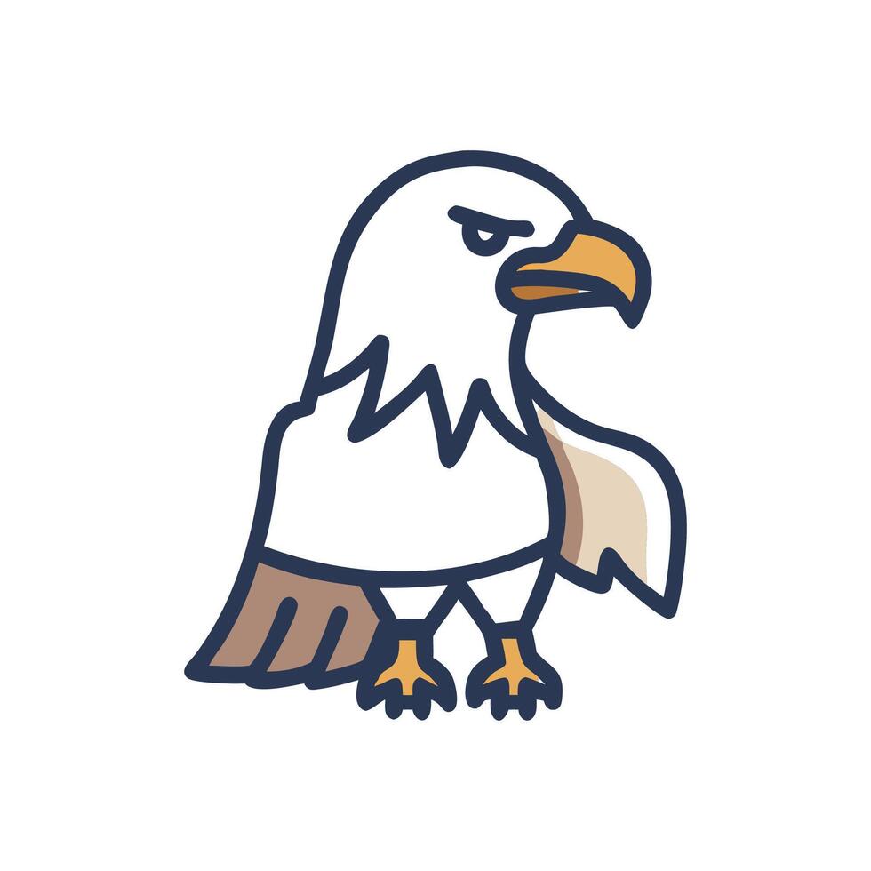 Majestic Eagle Illustration for Wildlife Projects vector