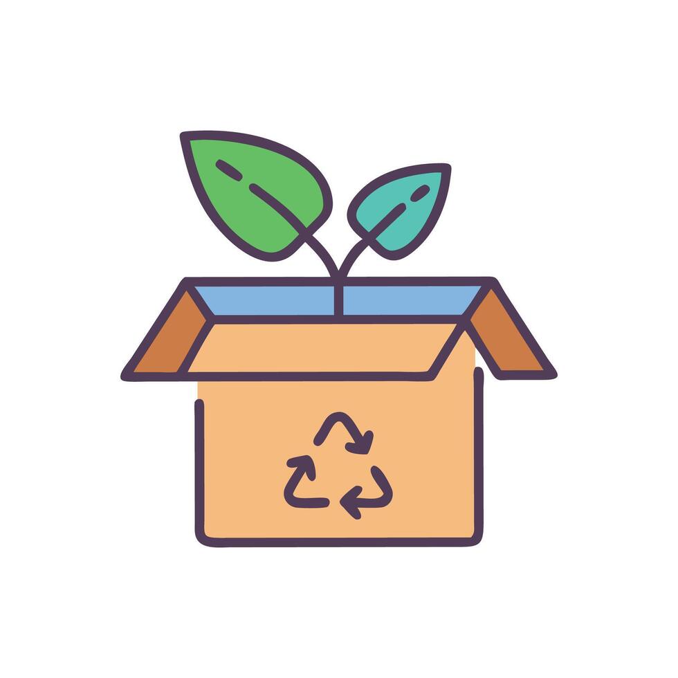 Innovative EcoFriendly Packaging Illustration vector
