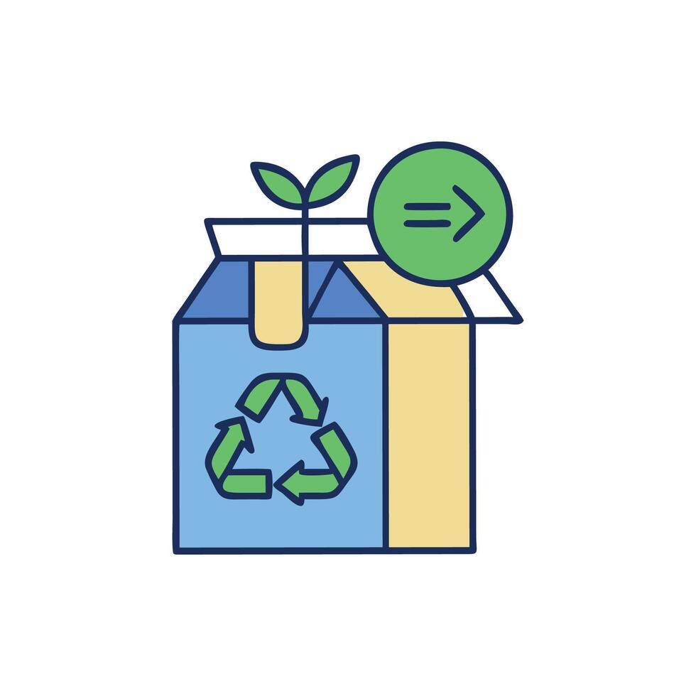 Artistic EcoFriendly Packaging Design for Awareness vector