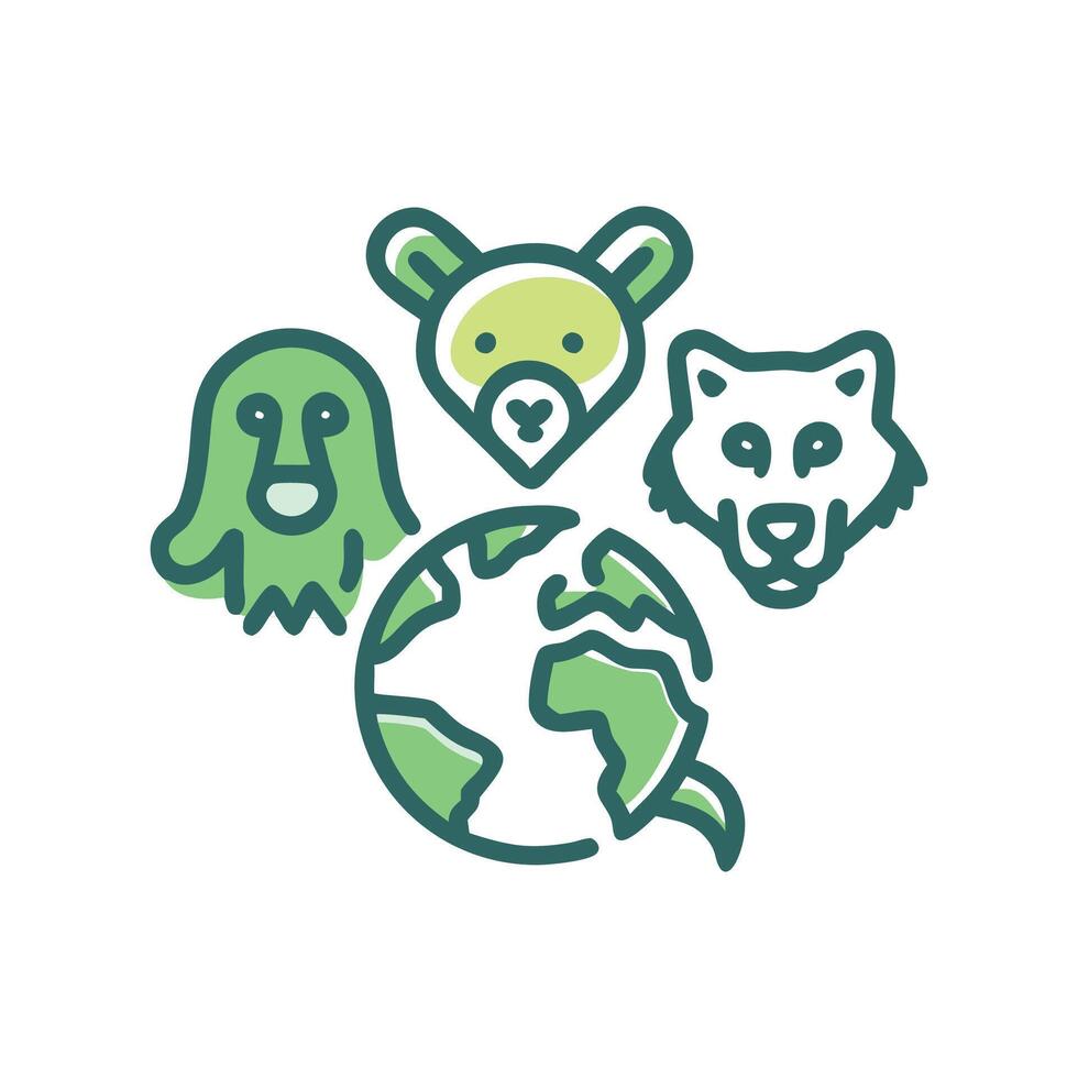 Elegant Endangered Species for Nature Lovers vector