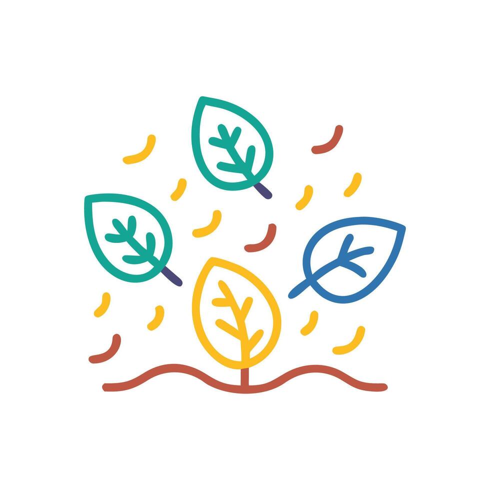 Vibrant Falling Leaves Artwork for EcoFriendly Designs vector