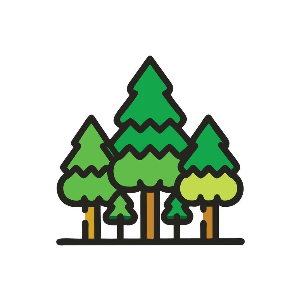 Charming Forest Filled with Wildlife vector