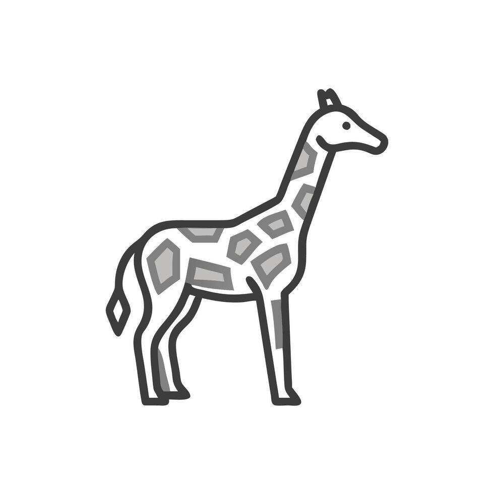 Graceful Giraffe in Natural Habitat vector