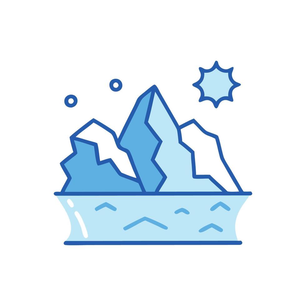 Serene Glacier with Icy Blue Waters vector