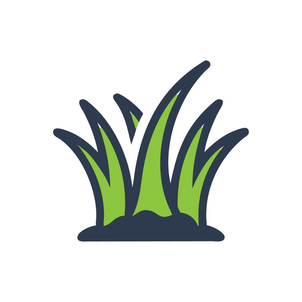Serene Grass Field with Blooming Flowers vector