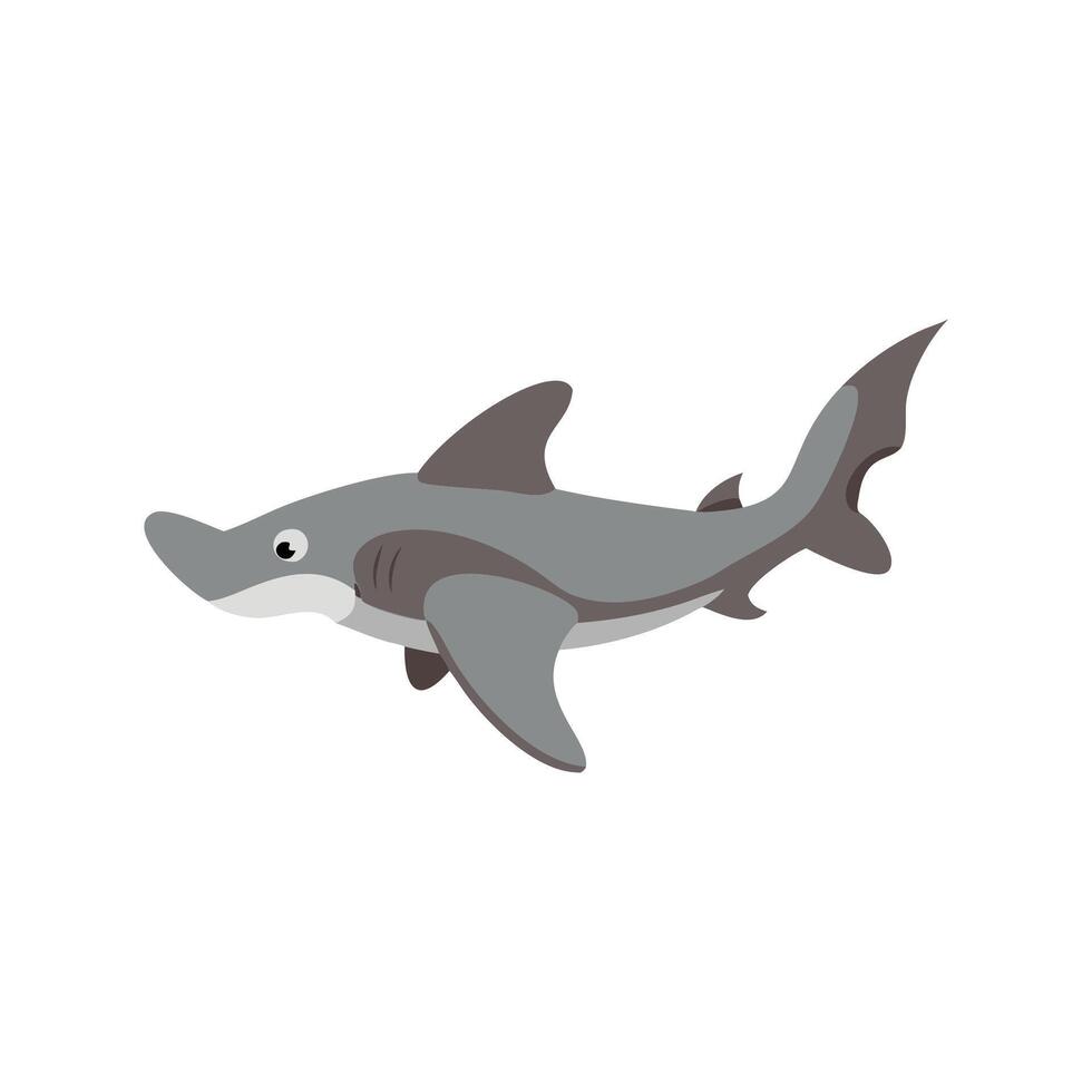 Stunning Hammerhead Shark in Depths vector